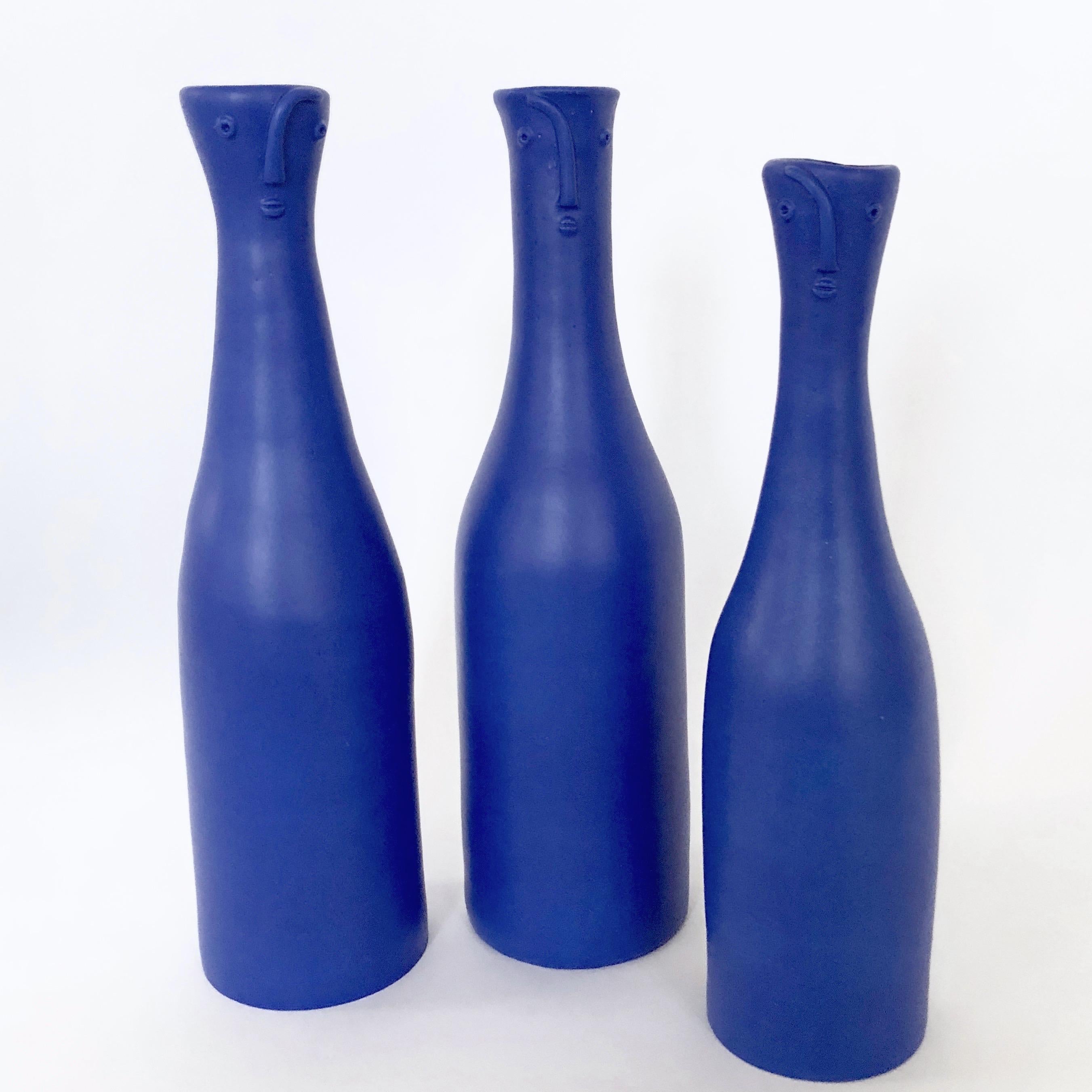 Dalo, Set of Ceramic Bottles Vases In Excellent Condition For Sale In NICE, FR