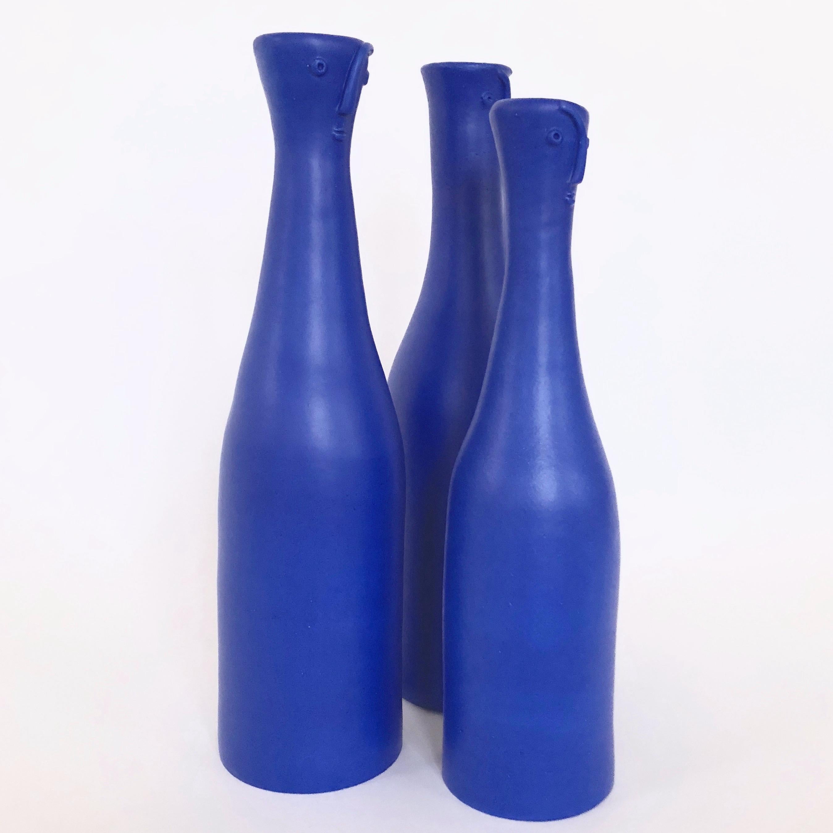 Contemporary Dalo, Set of Ceramic Bottles Vases For Sale