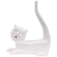 Dalo, White Cat Ceramic Table Lamp