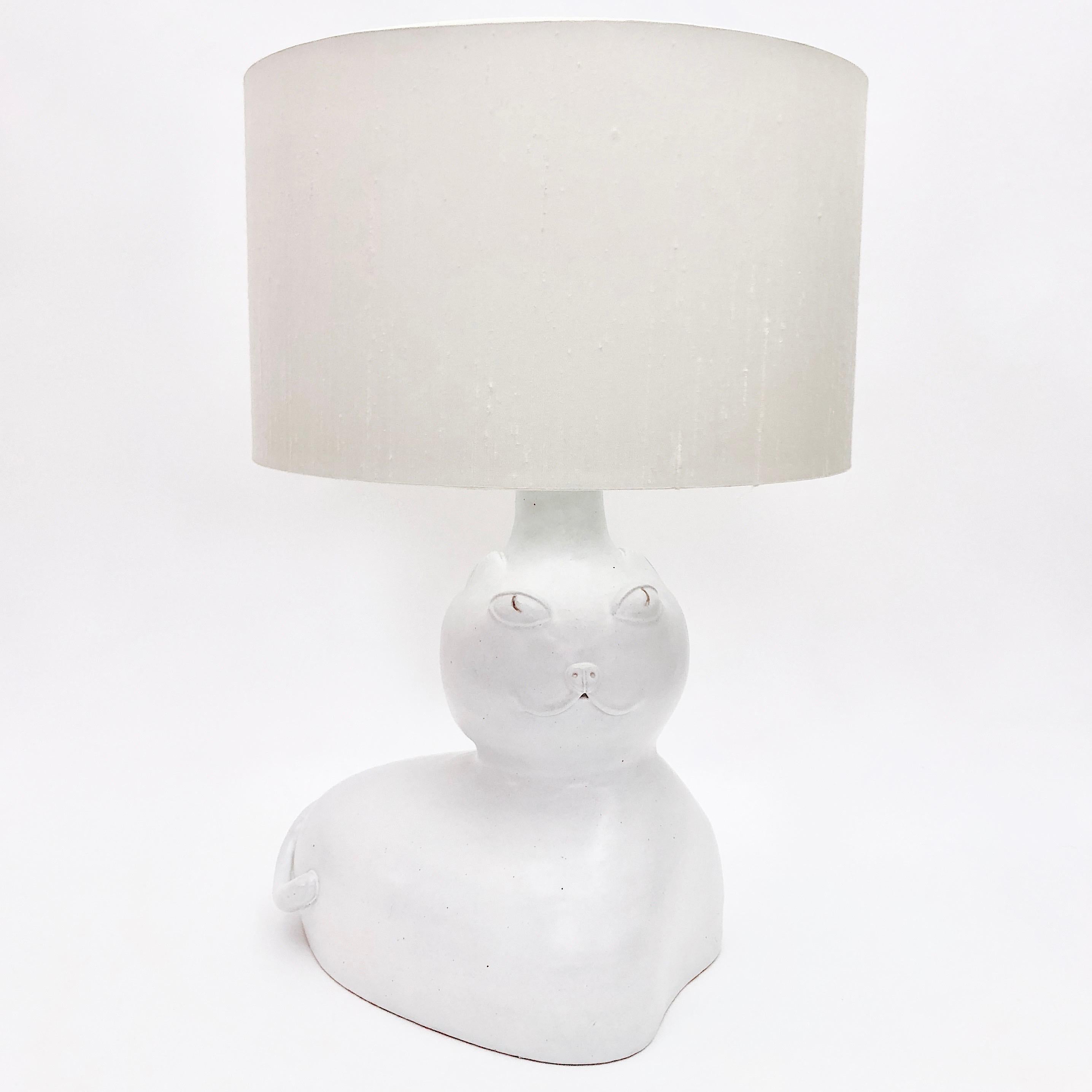 Contemporary Dalo, White Ceramic Lamp Base For Sale