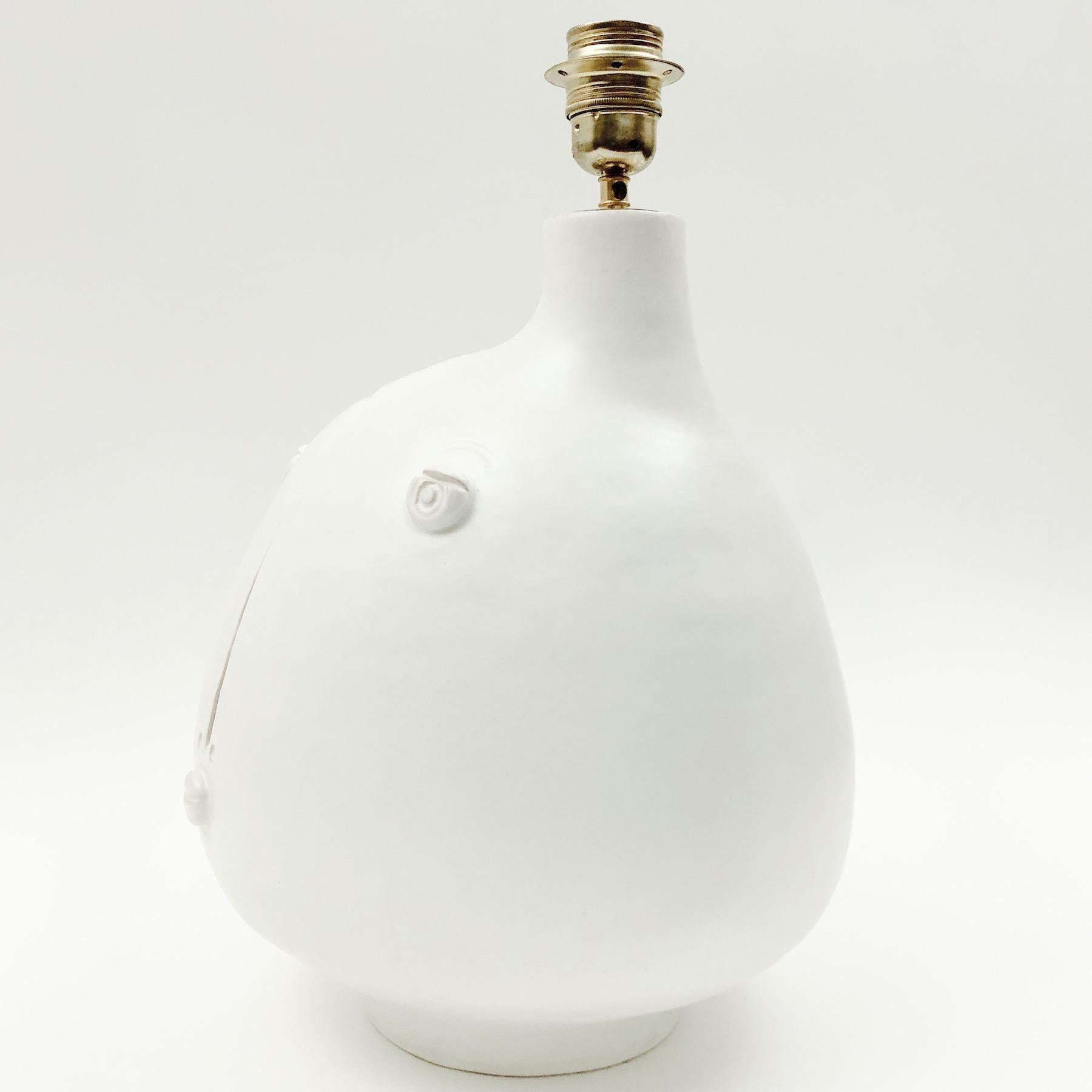 French Dalo - White Ceramic Table Lamp Base