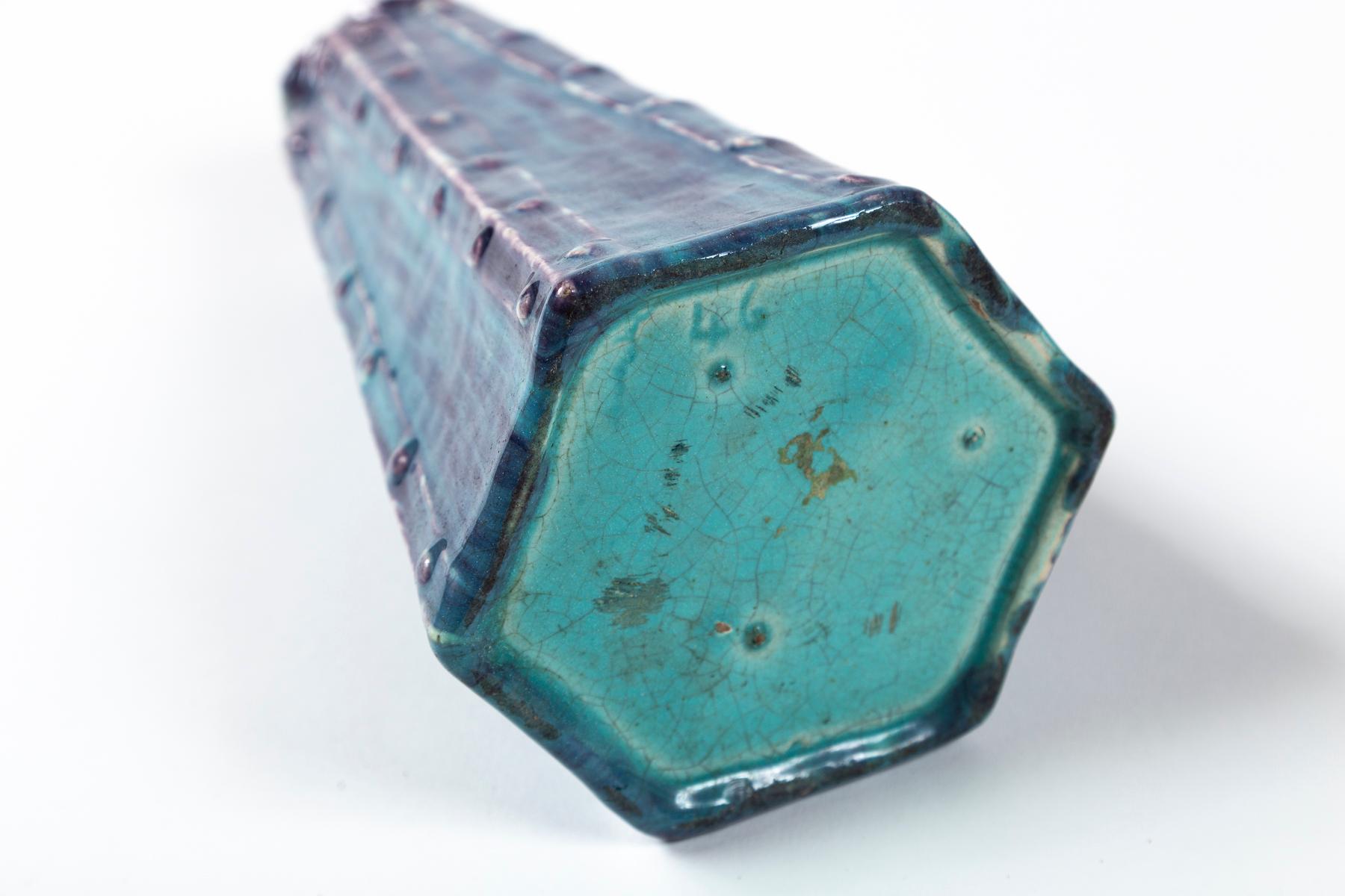Hand-Crafted Dalpayrat style Art Pottery Cabinet Vase, France, circa 1900 For Sale