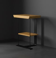 'Dalsace' Wood and Metal Table in the Manner of Pierre Chareau