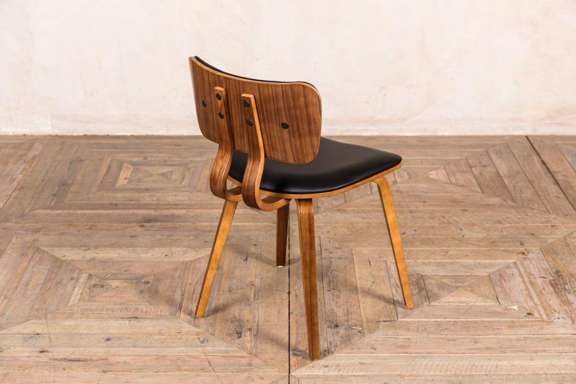 Faux Leather Dalton Restaurant Dining Chair, 20th Century For Sale