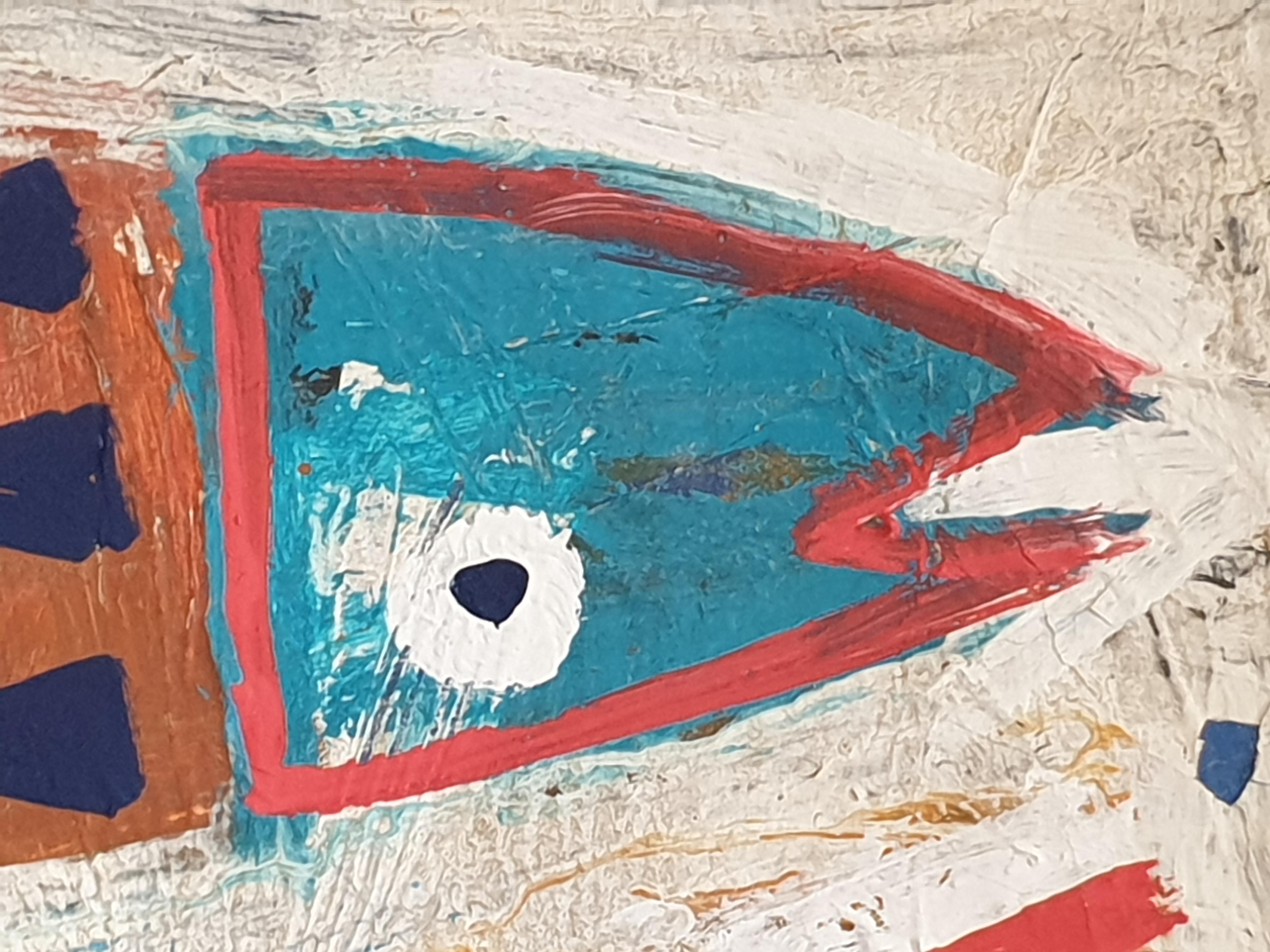 Mixed-Media des 20. Jahrhunderts, Vier Fische, Dalva Duarte zugeschrieben im Angebot 10