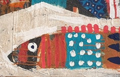 20th Century Mixed-media, Four Fish, Attributed to Dalva Duarte