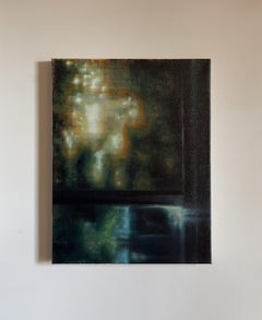 "Ohne Titel 2", Expressionistisch, Abstrakt, Grün, Gelb, Blau, Ölgemälde