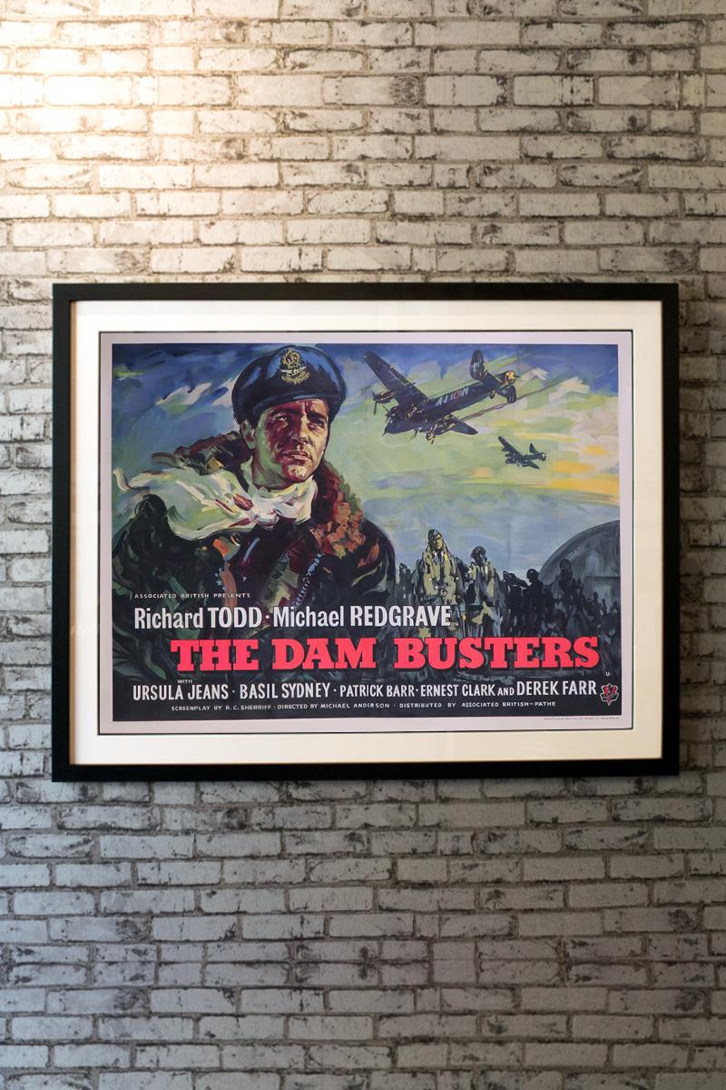 One of the rarest and most sought after posters from any of the leading war films, the first release UK quad for the Dam Busters has reached almost mythical status. This is a country-of-origin UK quad for this very British tale of heroism and