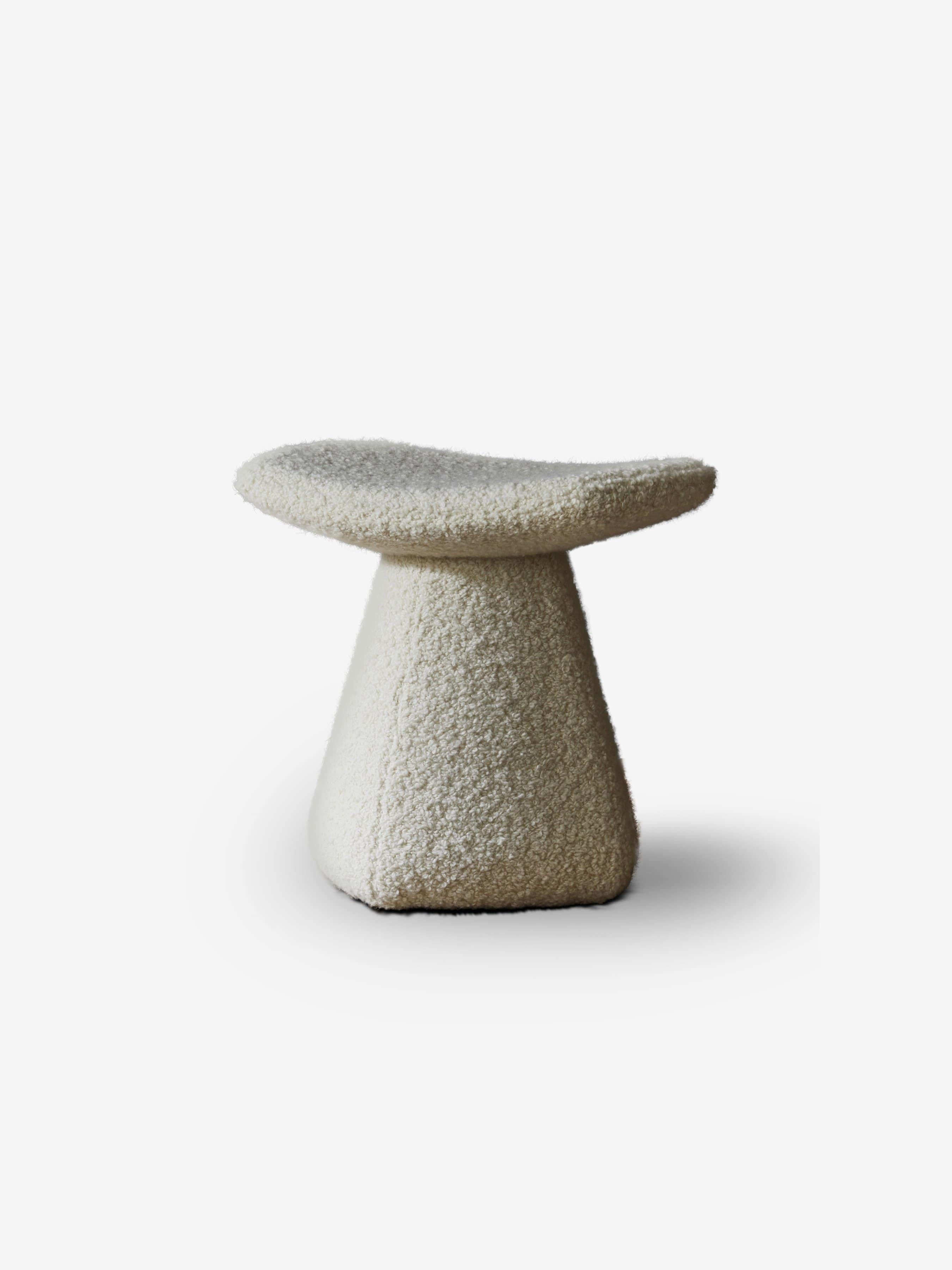 Dam Stool Upholstered by Christophe Delcourt for Collection Particuliere For Sale 2