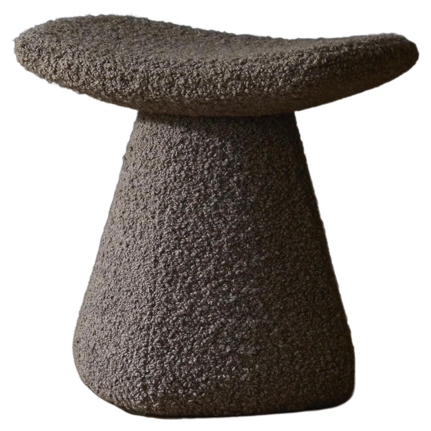 Dam Stool Upholstered by Christophe Delcourt for Collection Particuliere For Sale