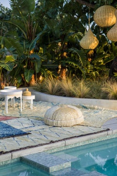 Damas Velvet Brocade Poufs