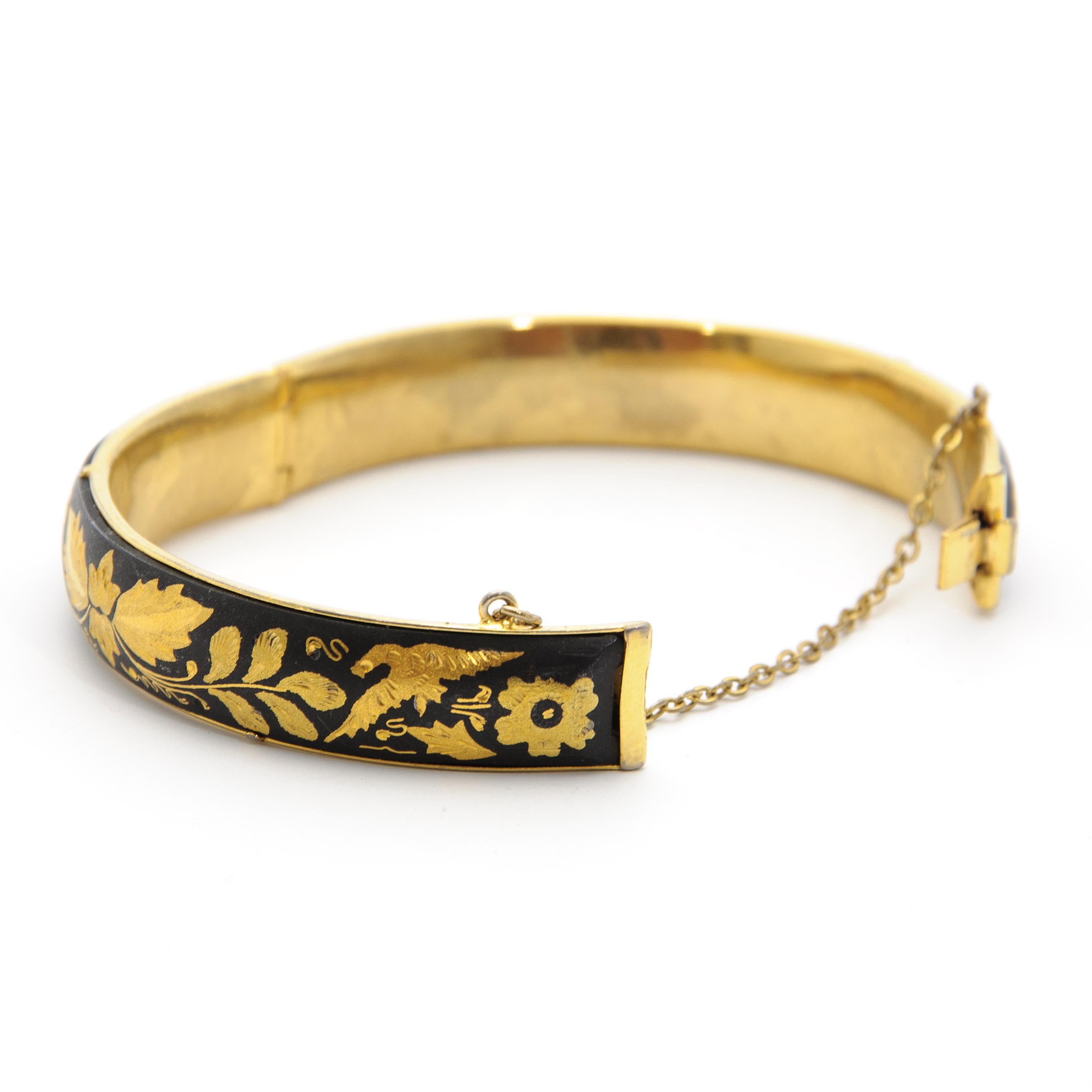 black gold bangle