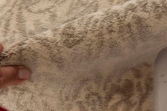 "Damascene" Damask Tone-On-Tone Soft Beige Silk Carpet by Doris Leslie Blau