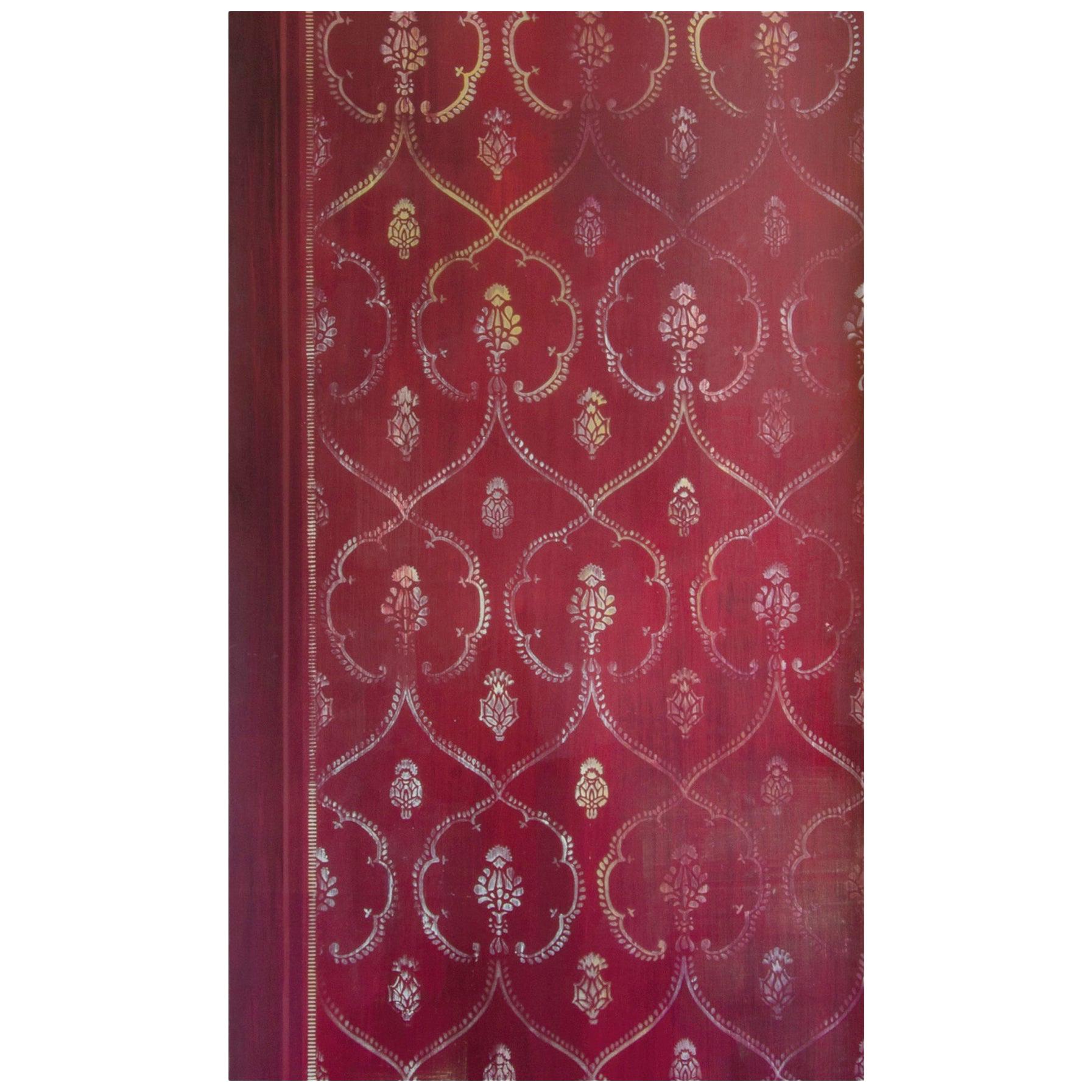 Damasco, Hand Painted Wallpaper - Made in Italy - customizable For Sale