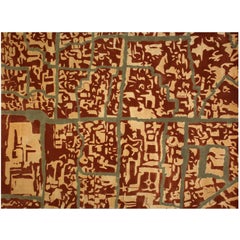Rug in Premium New Zealand Wool and Silk, "Damasco" Open Edition