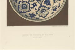 Damascus Faience Plate with Blue Floral Ornament – Julius Lessing, Berlin 1890