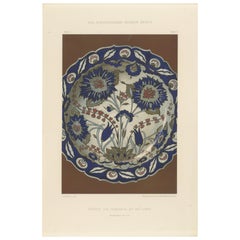 Damascus Faience Plate with Carnations and Tulips – Julius Lessing, Berlin 1890