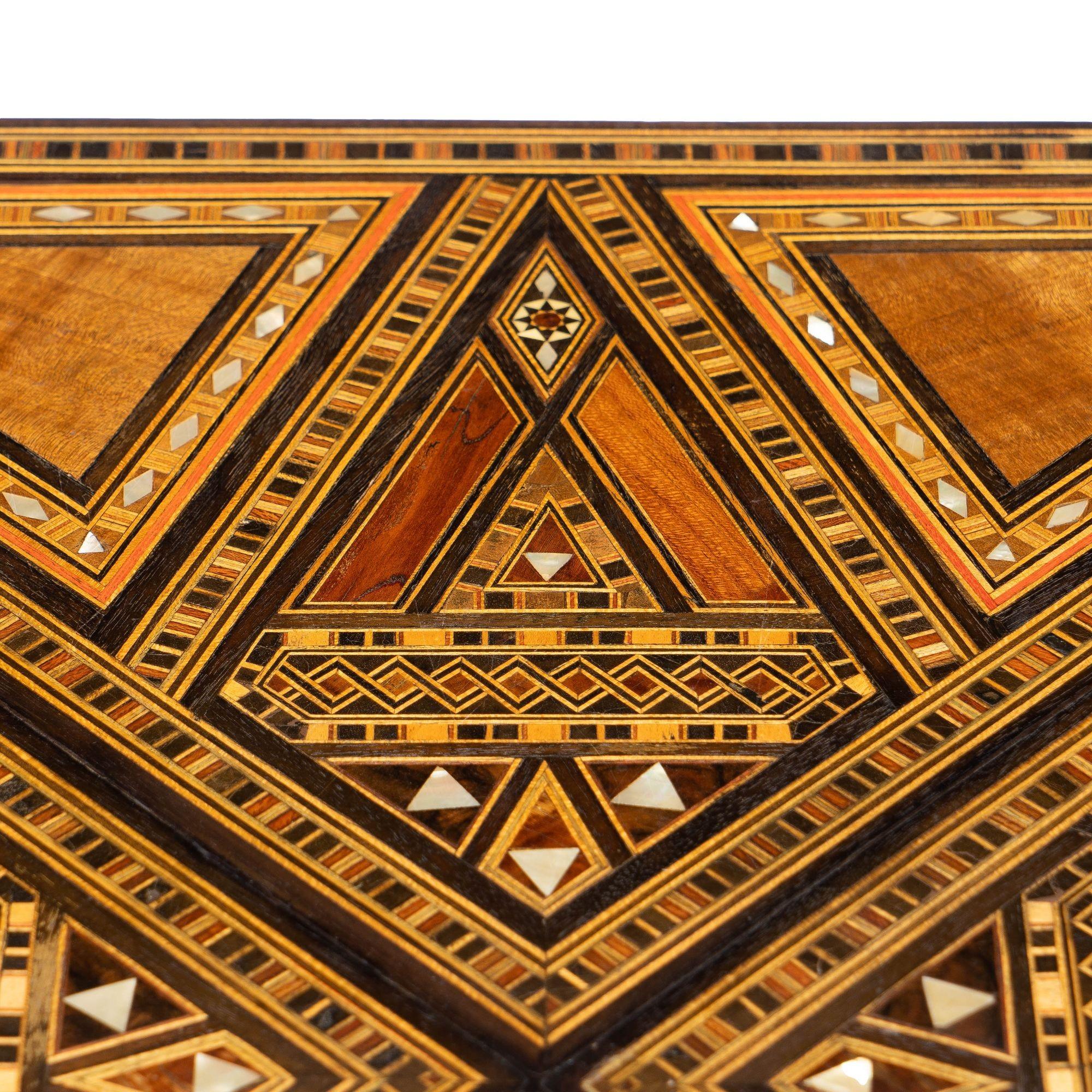 Damascus Inlaid Table Top on Custom Stand, c. 1900 For Sale 2
