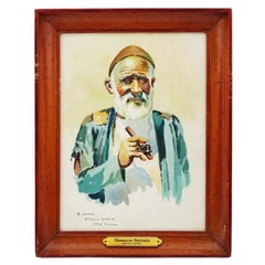 Damascus Portrait Watercolor Painting By H Javdani
