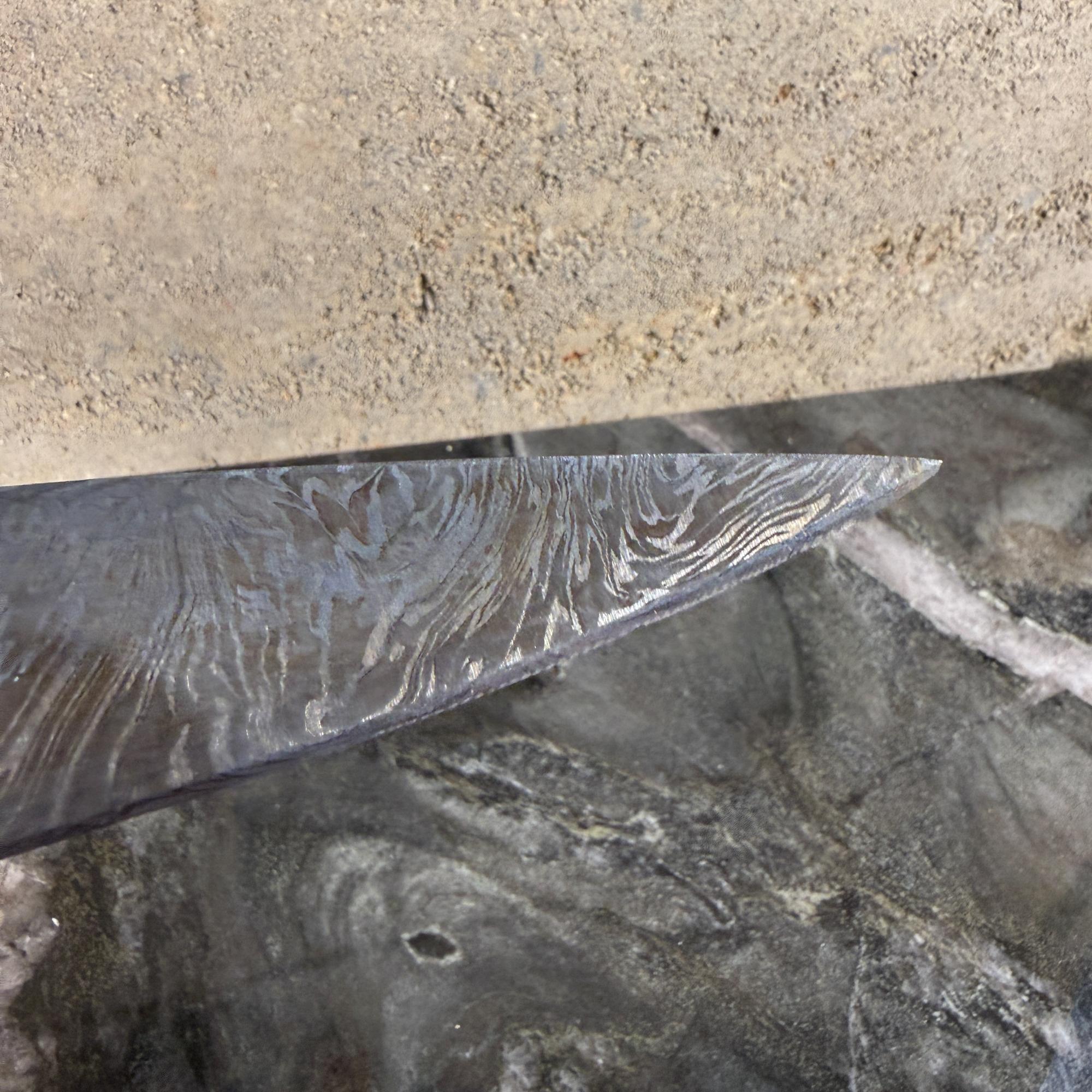 Damaszener Stahl Klinge Messer Holzgriff im Angebot 10