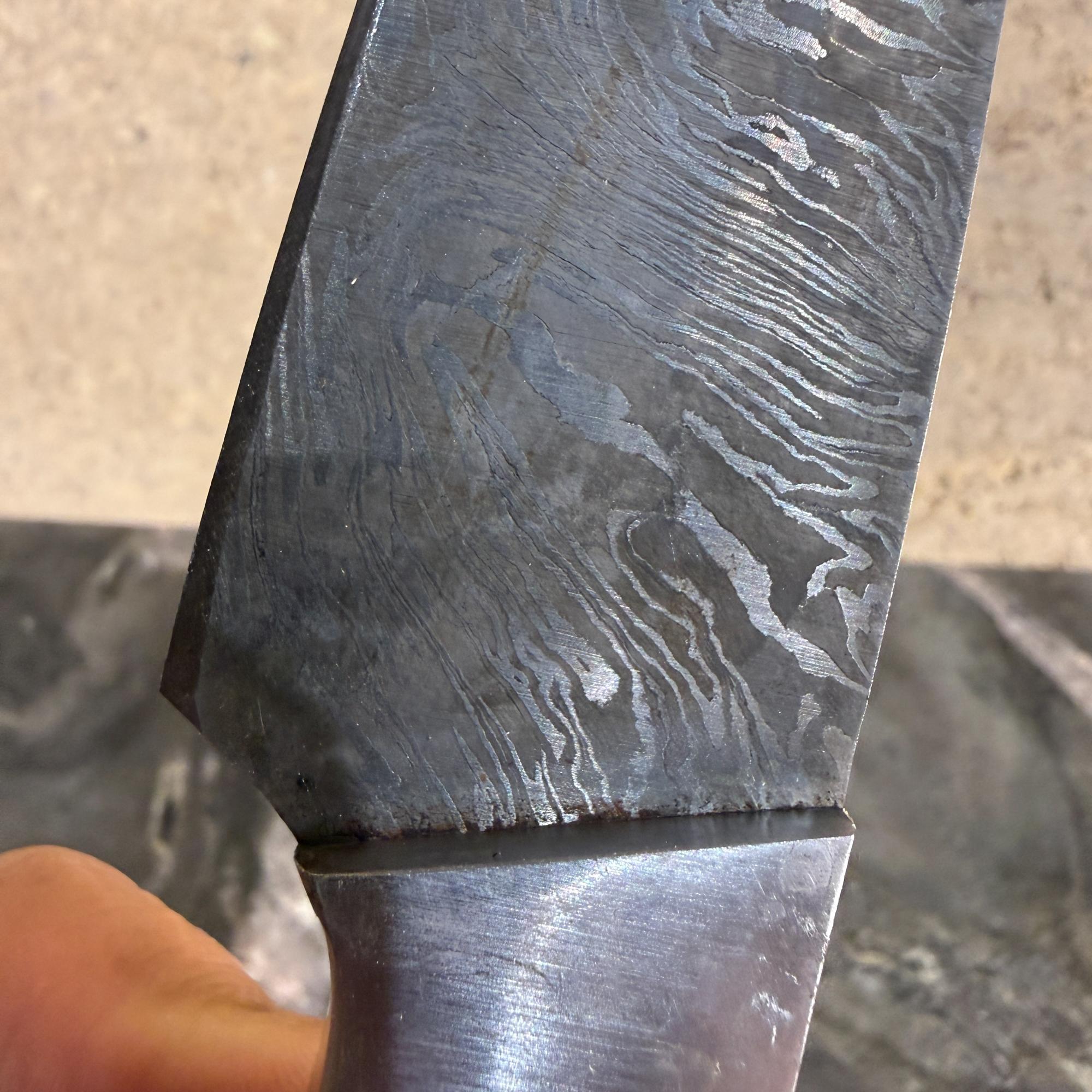 Damaszener Stahl Klinge Messer Holzgriff im Angebot 11