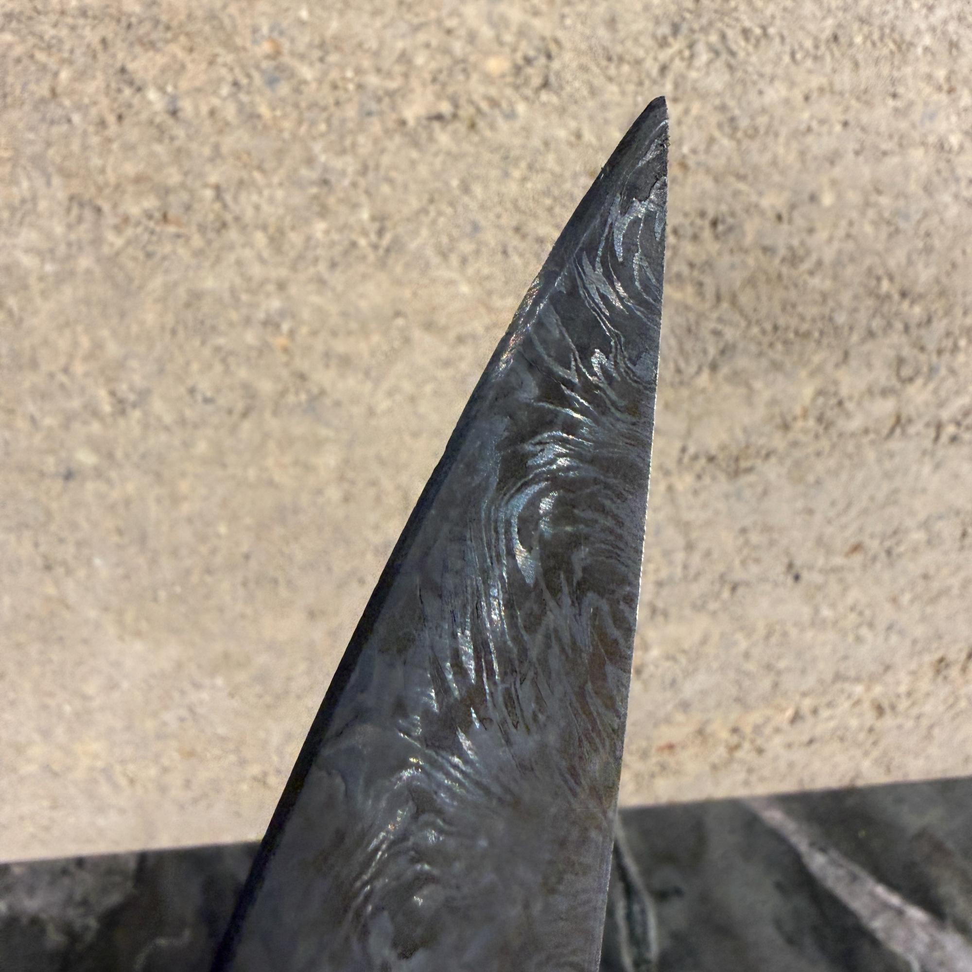 Damaszener Stahl Klinge Messer Holzgriff im Angebot 13