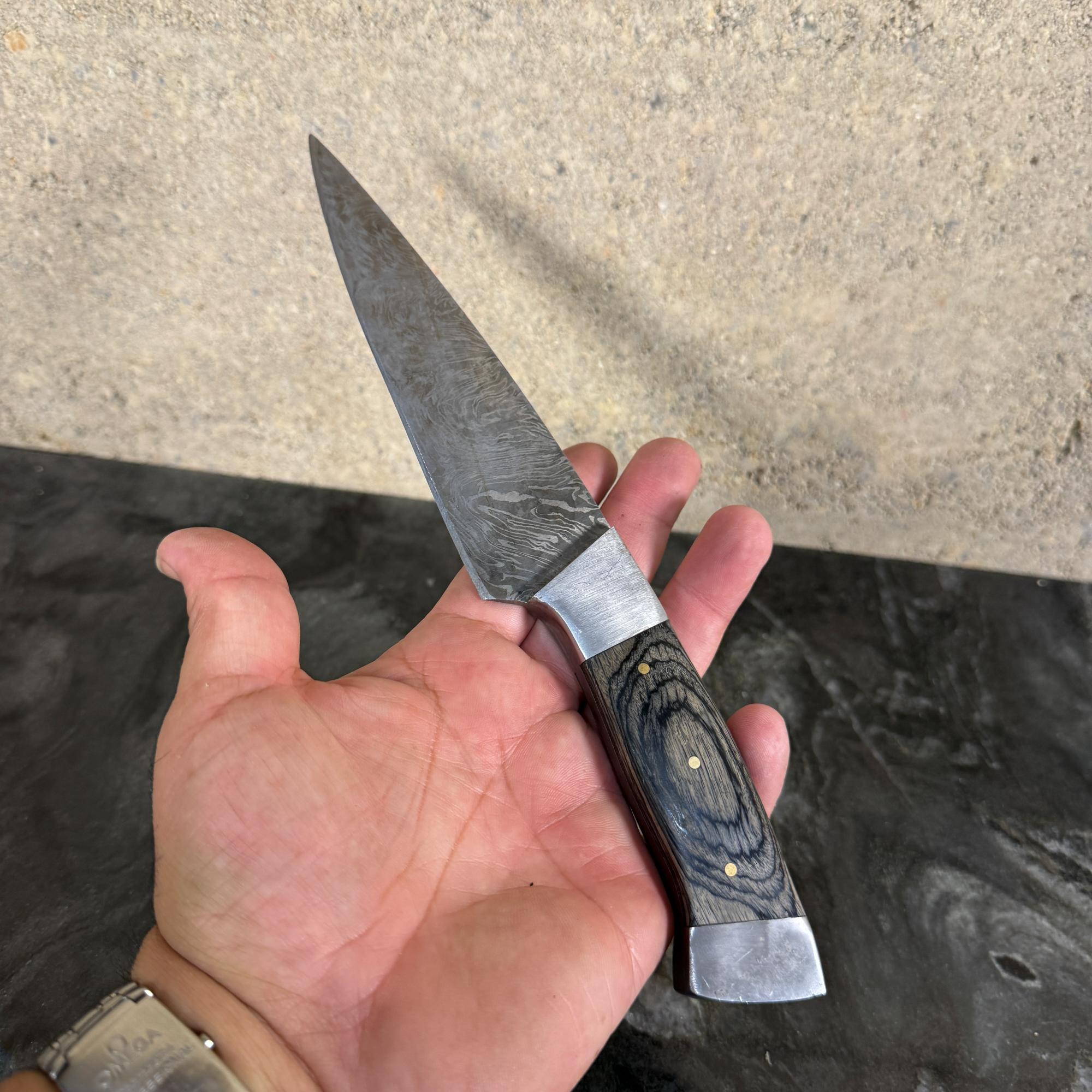 Damaszener Stahl Klinge Messer Holzgriff im Angebot 14