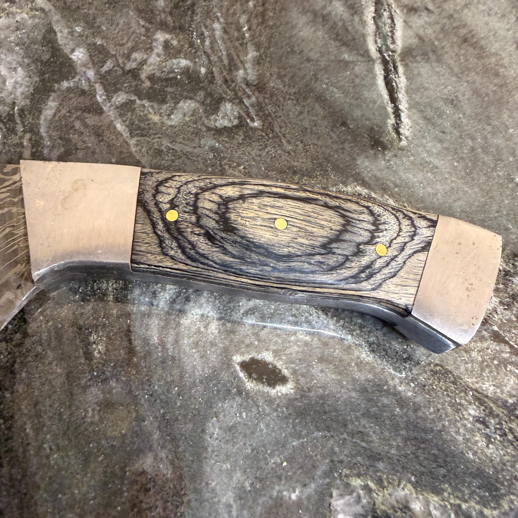 Damaszener Stahl Klinge Messer Holzgriff (Moderne) im Angebot