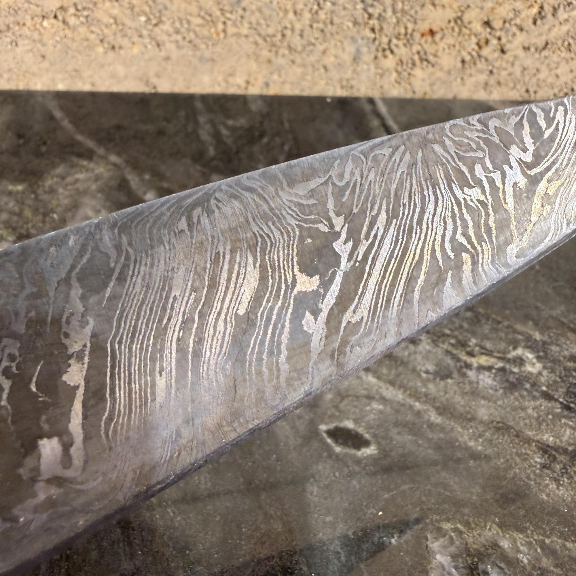 Damaszener Stahl Klinge Messer Holzgriff im Angebot 2