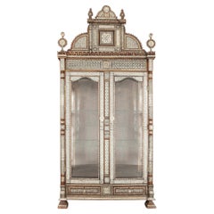 Damascus Syrian Mother of Pearl Display Cabinet