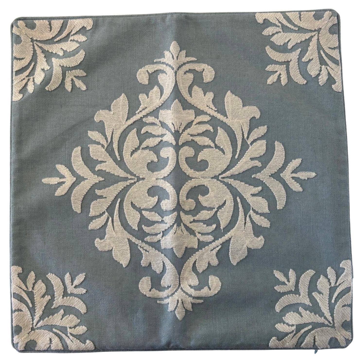 Damask Decorative Linen Throw Pillow Cover