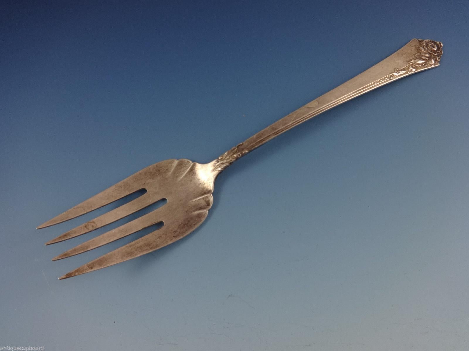 Damask Rose by Oneida Sterling Silver Flatware Set For 12 Service 69 Pcs For Sale 5