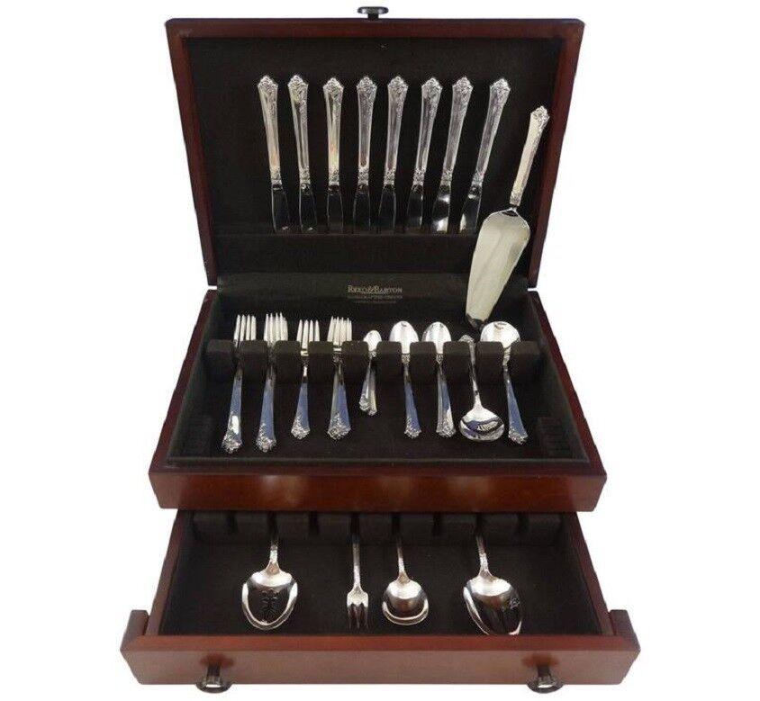 Set di posate Damask Rose by Oneida in argento sterling Servizio di 53 pezzi Misura del posto in vendita 5