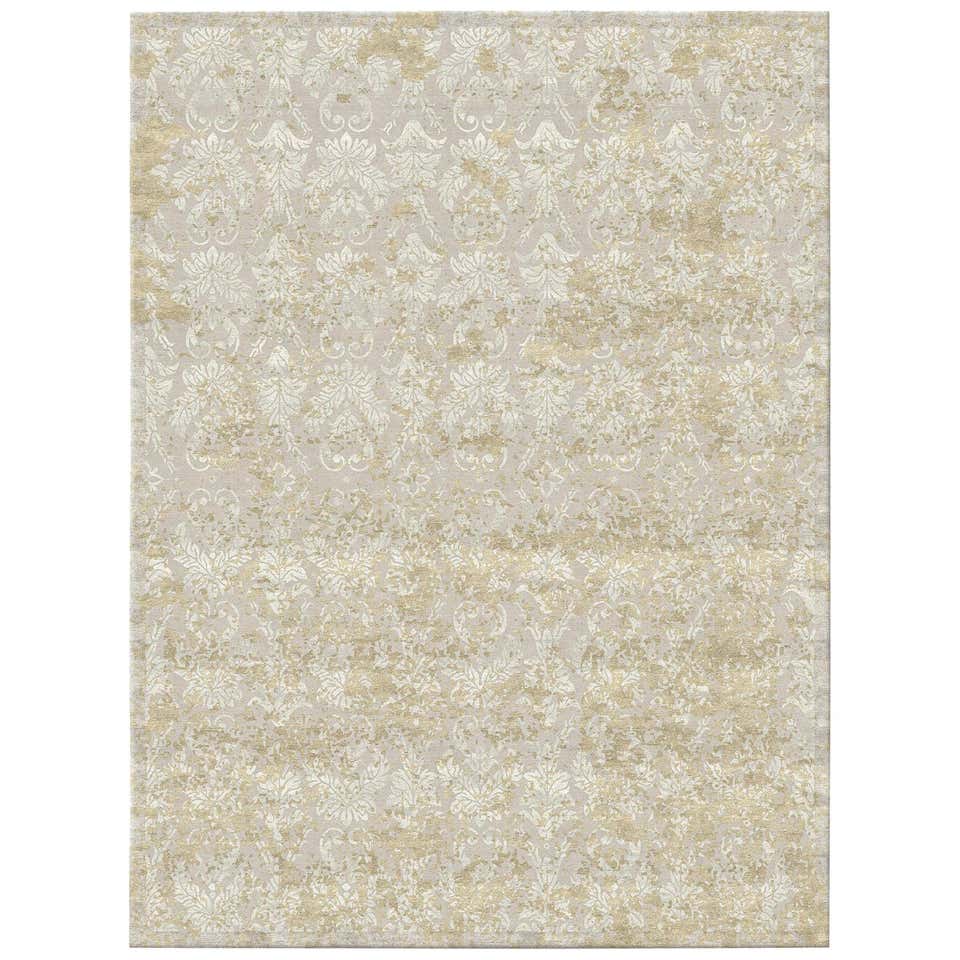 Floral roses pattern Modern Classics Rug beige green - Rosemont For ...