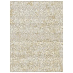 Floral pattern Modern Classics Rug beige gold - Damask Vintage Gold