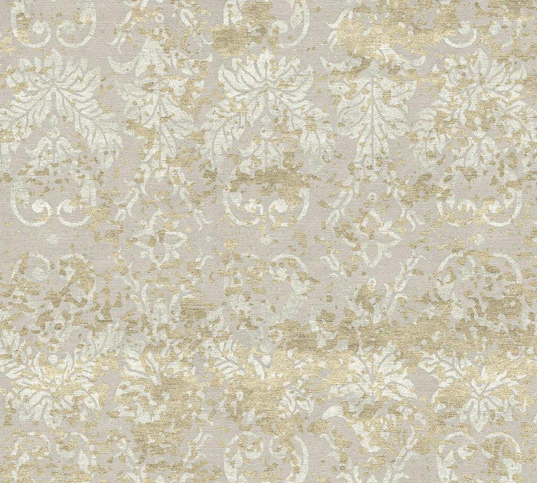Damask Vintage Gold Hand Knotted Wool and Bamboo Silk Rug ... (768 x 691 Pixel)