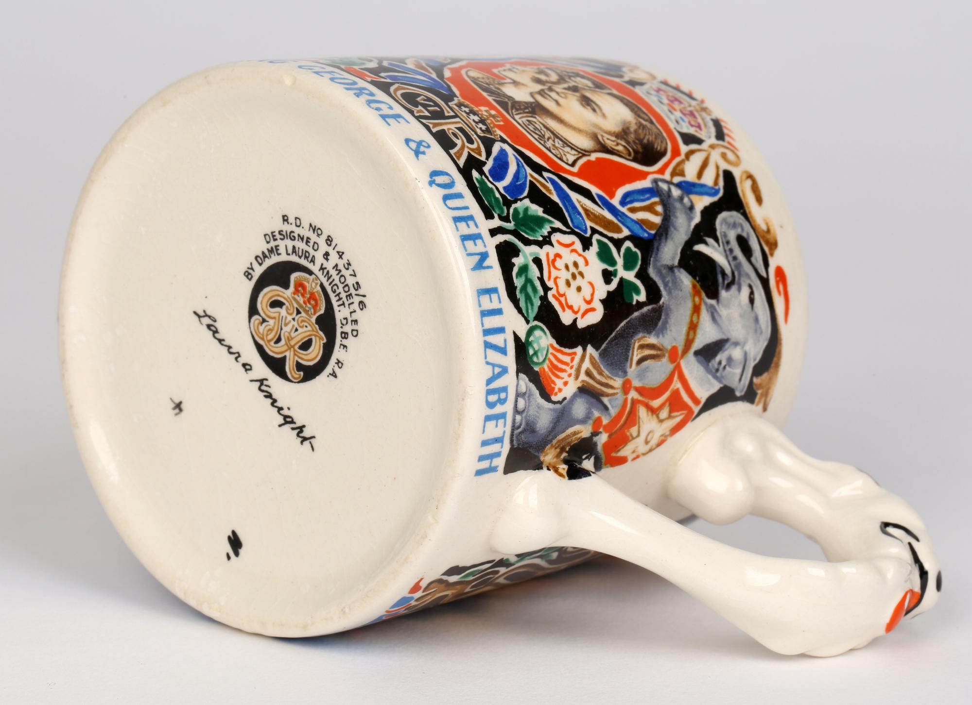 Mid-20th Century Dame Laura Knight King George VI & Queen Elizabeth Coronation Mug, 1937