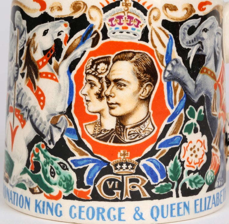 Dame Laura Knight King George VI & Queen Elizabeth Coronation Mug, 1937 5