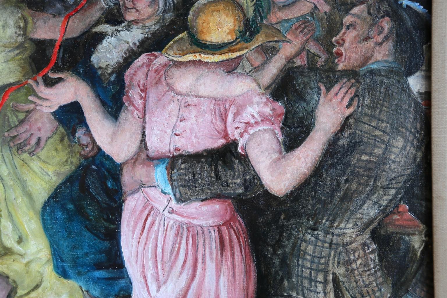 'Appy 'Ampstead - 20th Century Oil, Figures Celebrating at Party by Laura Knight 3