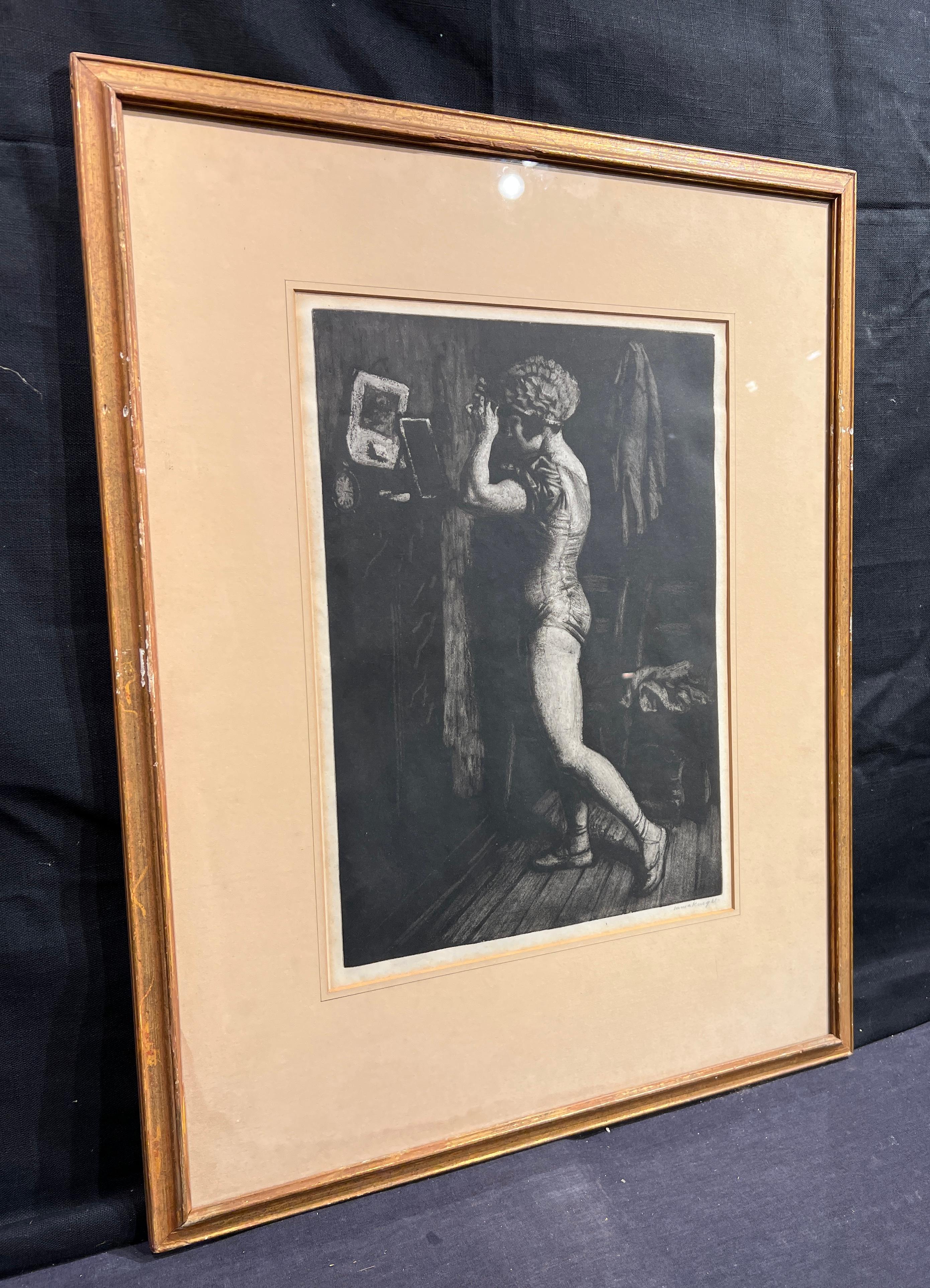 The Circus Dressing Room - Realist Print by Dame Laura Knight