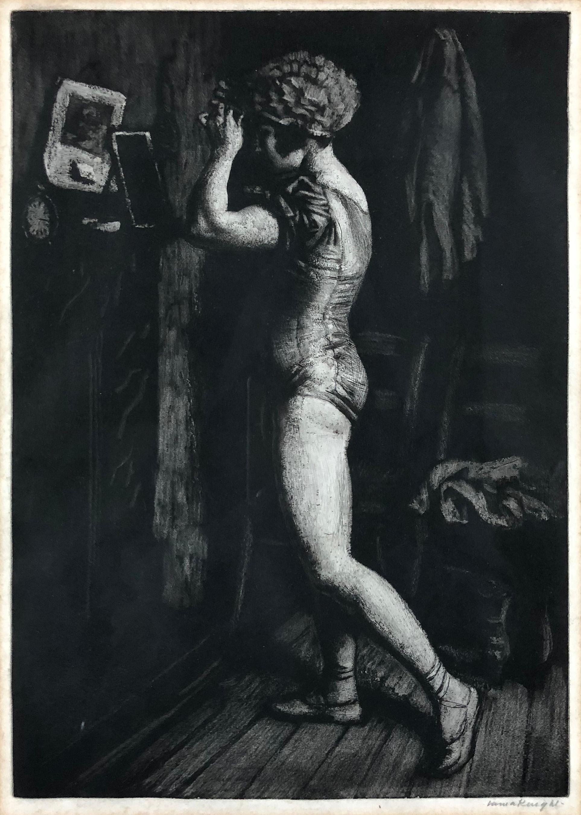 Dame Laura Knight Figurative Print - The Circus Dressing Room
