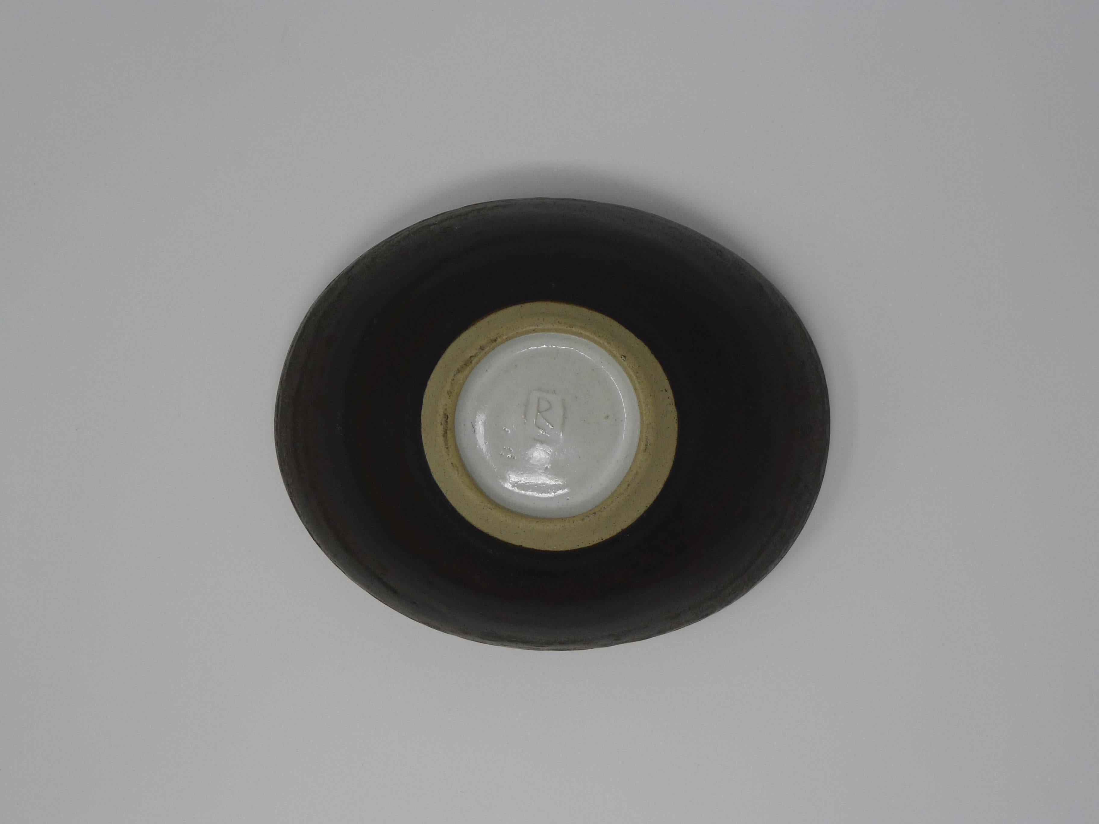 Late 20th Century Dame Lucie Rie, Stoneware Bowl with White Interior, 1970s