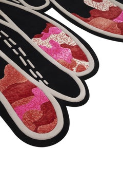 Dame Zandra Rhodes Energy Garden Cloud Pathway 5 x 6.5 ft hand-tufted Rug
