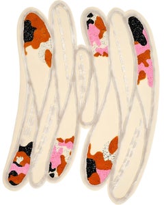 Dame Zandra Rhodes Energy Garden Cloud Pathway 5 x 6.6 ft hand-tufted