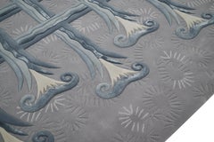 Dame Zandra Rhodes Energy Garden Lilies 8.5 x 11.5 ft hand-tufted rug