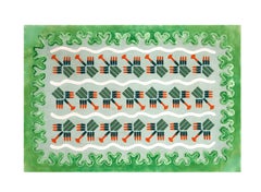 Dame Zandra Rhodes Energy Garden Lipsticks 6.5 x 10 ft hand-tufted Wool Rug