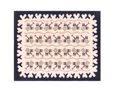 Dame Zandra Rhodes Energy Garden Lipsticks 8 x 10 ft hand-tufted Wool Rug