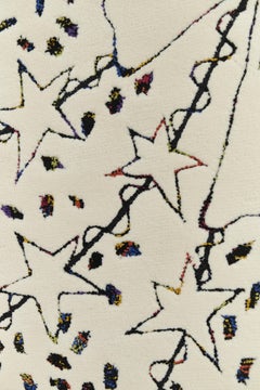 Dame Zandra Rhodes Energy Garden Stars&Bows 4 x 5 ft hand-tufted Wool Rug