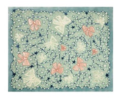 Dame Zandra Rhodes Energy Garden Stars&Bows 8 x 10 ft hand-tufted Wool Rug