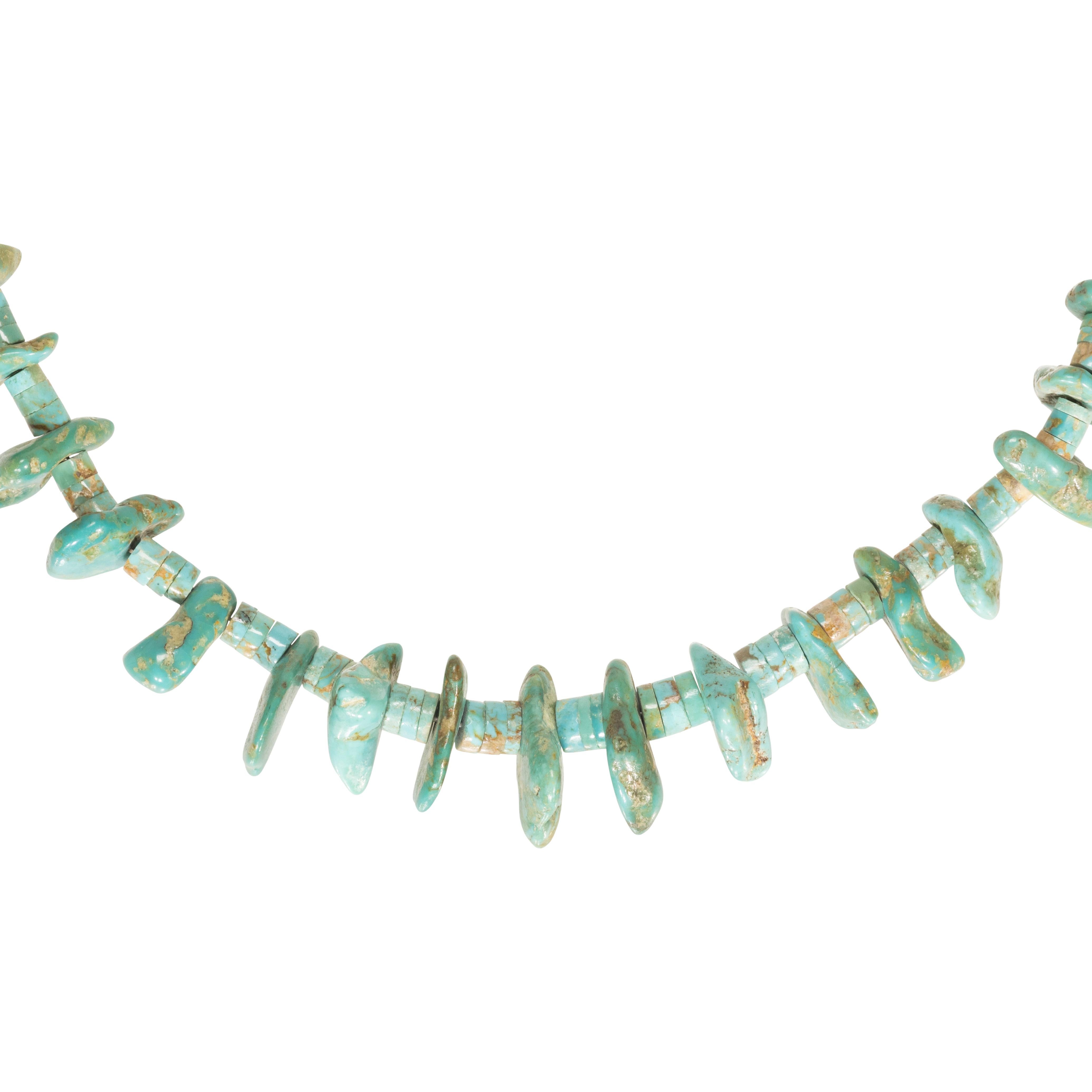 Damele Turquoise Beaded Necklace In Good Condition For Sale In Coeur d Alene, ID